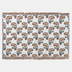 Tukan Dschungelvogel Pastell Regenbogen Cartoon Mu Decke