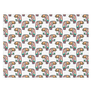 Tukan Dschungelvogel Pastell Regenbogen Cartoon Mu Tischdecke