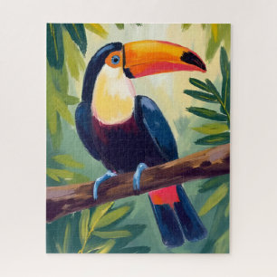 Tukan Farbiger Tropischer Vogel Aquarell