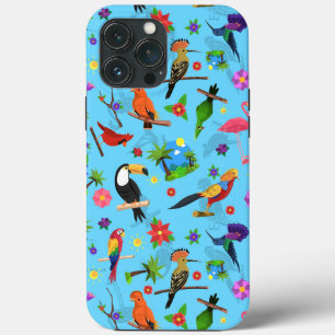 Tukan Flamingo und Arara nahtloses Vögel-Muster Case-Mate iPhone Hülle