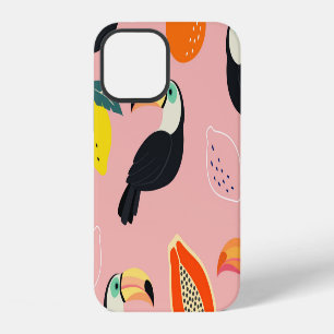 Tukan mit abstrakten tropischen Früchten iPhone 12 Hülle