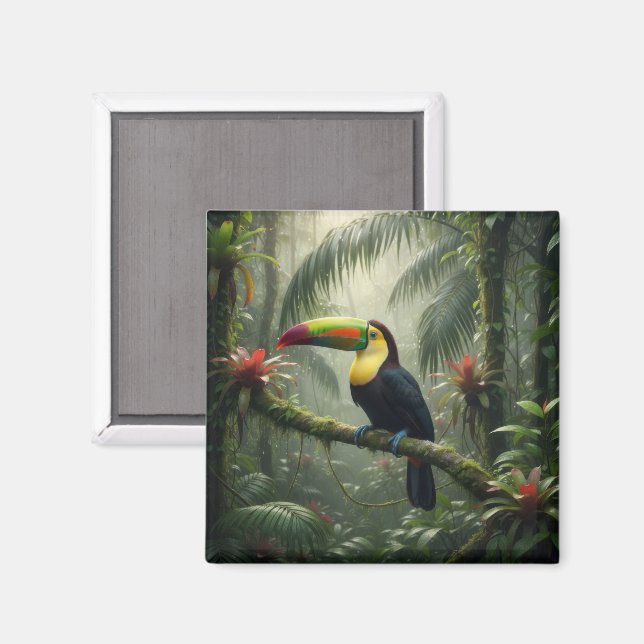 Tukan Vogel Magnet (Vorderseite/Rückseite)
