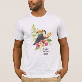 Tukan-Vogel zwischen tropischen Blumen, Urlaub T-Shirt