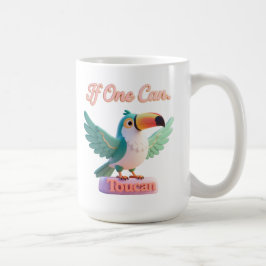 Tukan-Wortspiel-Motivationsspaßige 3D-Kunst Kaffeetasse
