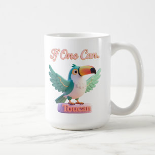 Tukan-Wortspiel-Motivationsspaßige 3D-Kunst Kaffeetasse