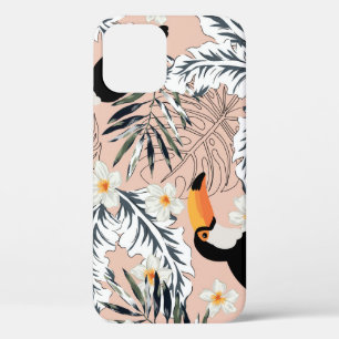 Tukane, Palmen, Plumeria: Rosa tropisch. Case-Mate iPhone Hülle