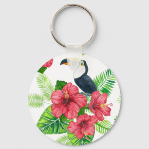 Tukanisches und tropisches Bouquet Schlüsselanhänger