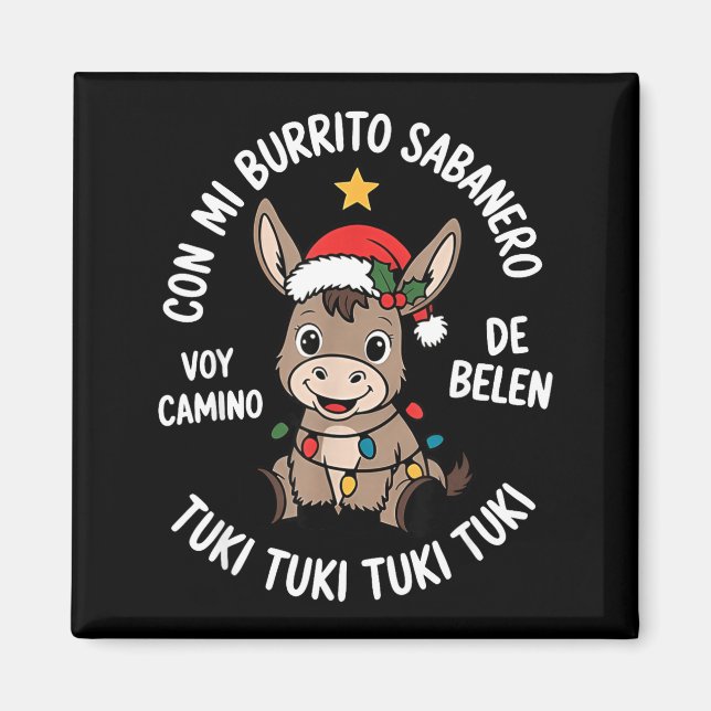 Tuki Tuki Santa Hat Spanish Mexican Christmas Swea Magnet (Vorne)