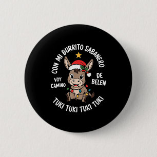 Tuki Tuki Santa Hut Spanischer Mexikanischer Weihn Button