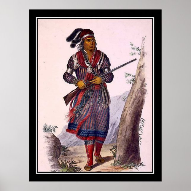 Tuko-See-Mathla Seminole Chief Vintage Poster (Vorne)