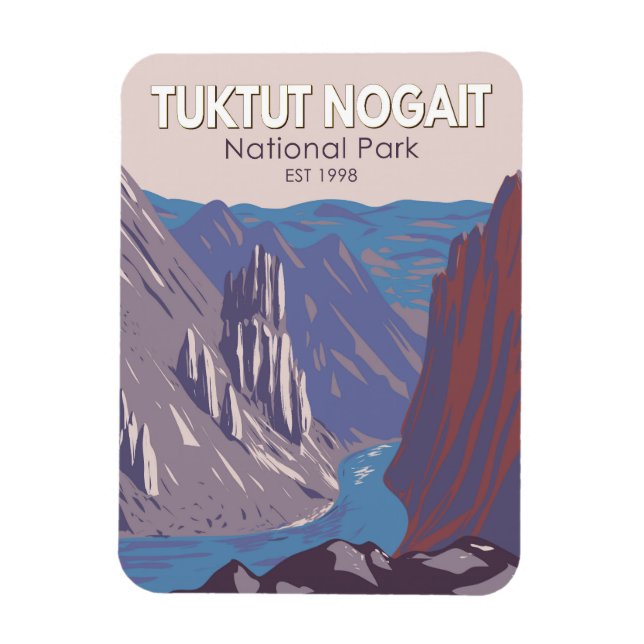 Tuktut Nogait Nationalpark Kanada Reisen Vintag Magnet (Vertikal)