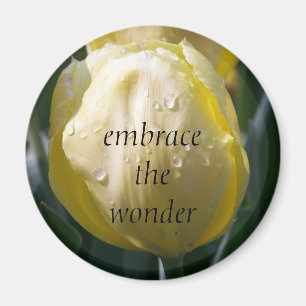 Tulip and Quote Magnet