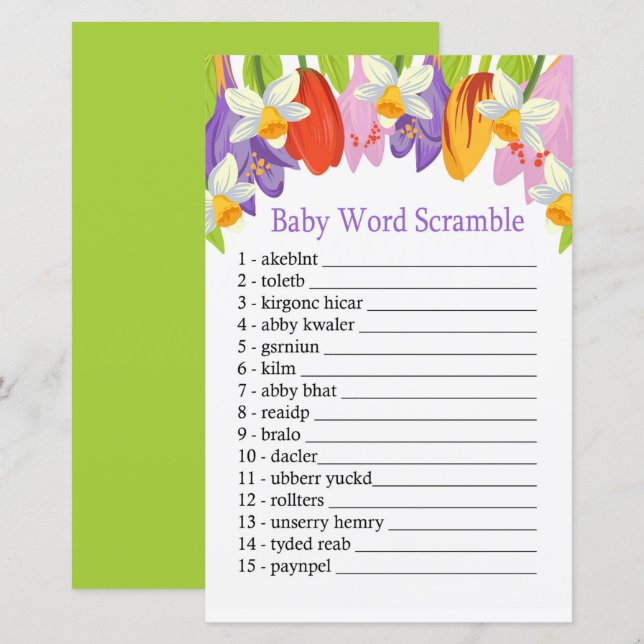 Tulip Baby Wortspiel (Vorne/Hinten)