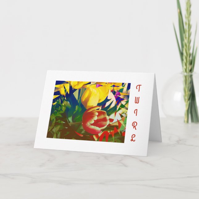 Tulip Birthday Card Karte (Vorderseite)