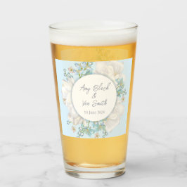 Tulip Blue Floral Wedding Glas
