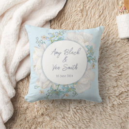 Tulip Blue Floral Wedding Kissen
