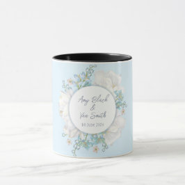 Tulip Blue Floral Wedding Tasse