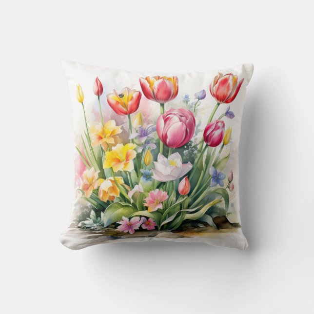 Tulip Blume Blume Kissen Kissen (Vorderseite)