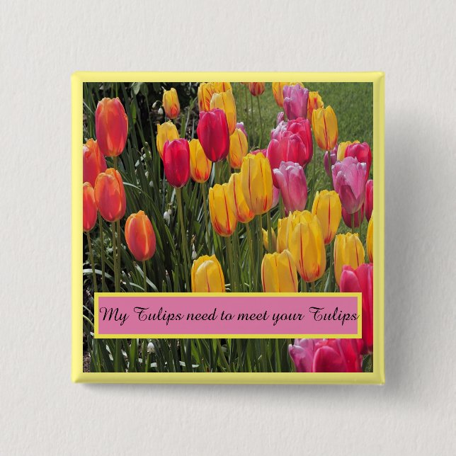 Tulip Blume Button (Vorderseite)