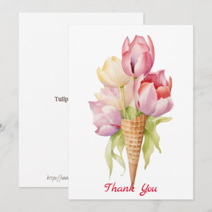 Tulip Blume Dessert Dankeskarte