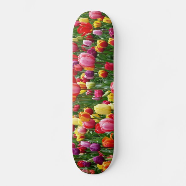 Tulip Blume Garden Banner Skateboard (Vorderseite)