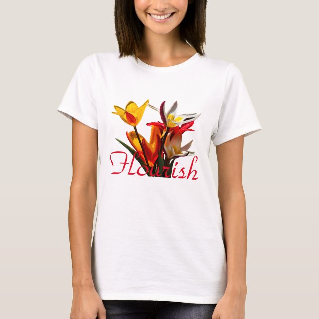 Tulip-Blume - Geblüht T-Shirt (Vorderseite)