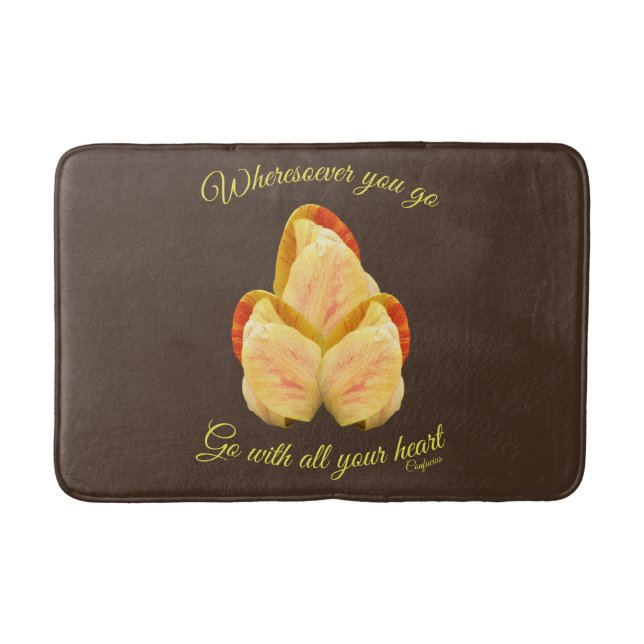 Tulip Blume geht mit Ihrem Herzen Inspiration Badematte (Vorderseite)