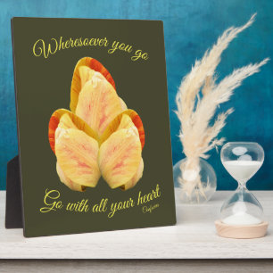 Tulip Blume geht mit Ihrem Herzen Inspiration Fotoplatte