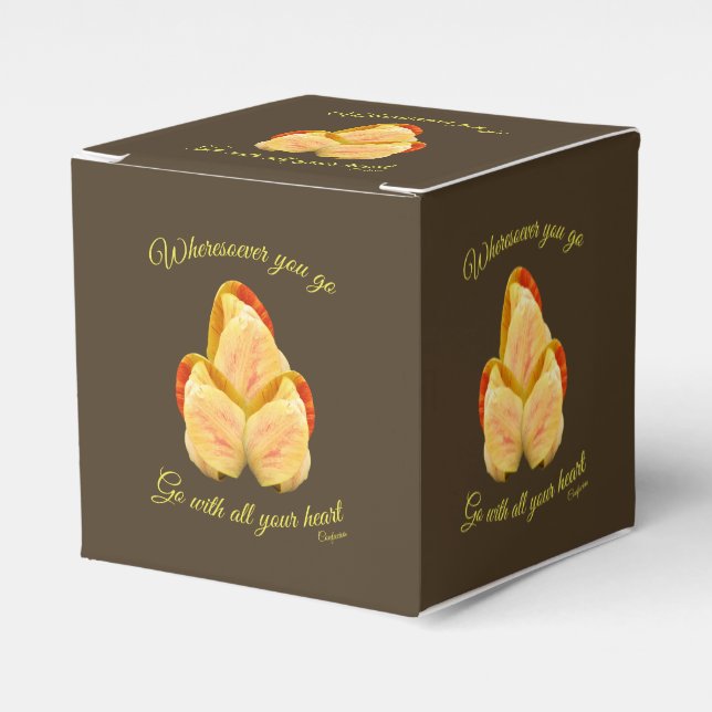 Tulip Blume geht mit Ihrem Herzen Inspiration Geschenkschachtel (Vorderseite)
