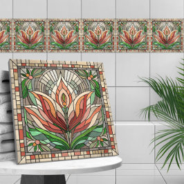 Tulip Blume Glasmosaik Fliese