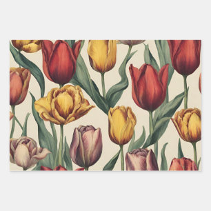 Tulip Blume Jeden Anlaß Geschenkpapier Set