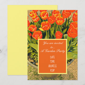 Tulip Blume Modernes Design Garten Party Einladung