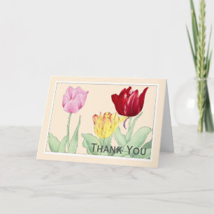 Tulip, Botanicals Note Card - Gruß individualisier Dankeskarte
