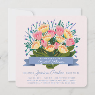 Tulip Bouquet Bridal Dusche Einladung