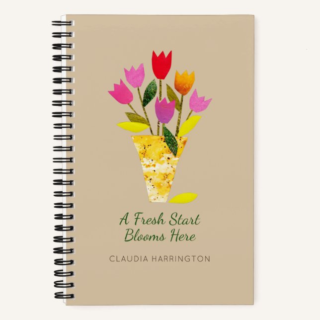 Tulip Bouquet Frische Pasta machen Notizbuch (Vorderseite)