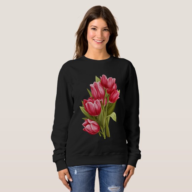 Tulip bunt Blume Tank Geschenk Mütter Tag (Vorne ganz)