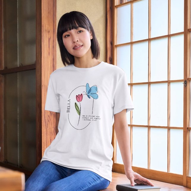 Tulip & Butterfly T - Shirt (Von Creator hochgeladen)