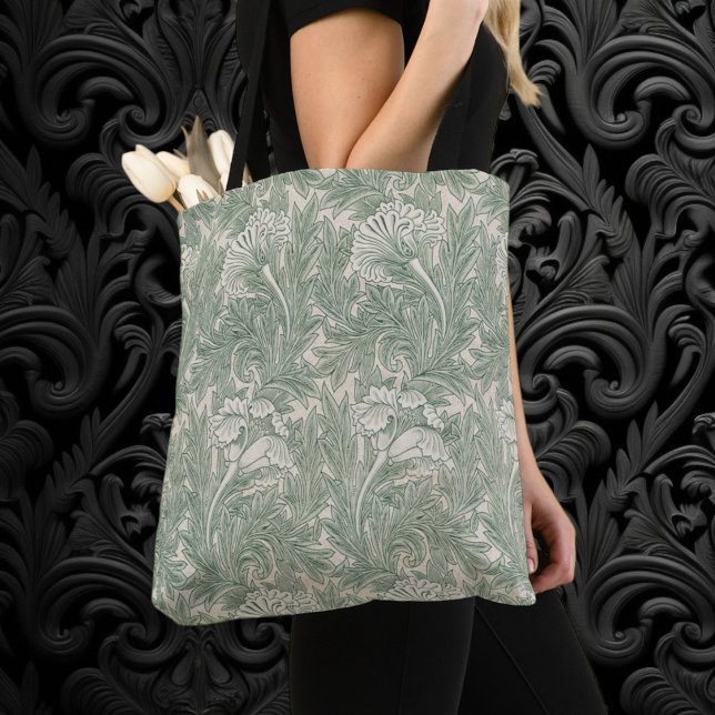 Tulip by William Morris, Vintage Blumenart Tasche (Tulip by William Morris, Vintage Floral Art Tote Bag)