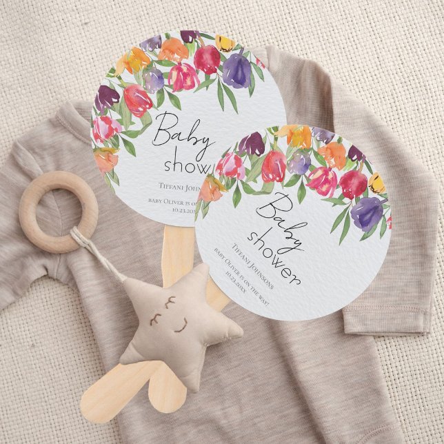 Tulip Delight Vibranly Baby Shower Fächer (Von Creator hochgeladen)