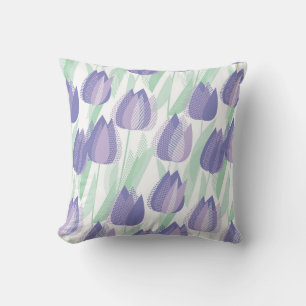 Tulip Design: helle violette Blüte. Kissen