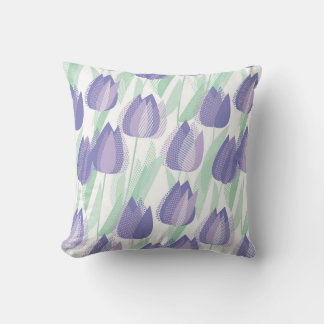 Tulip Design: helle violette Blüte. Kissen
