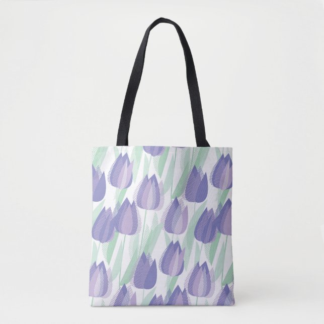 Tulip Design: helle violette Blüte. Tasche (Vorderseite)