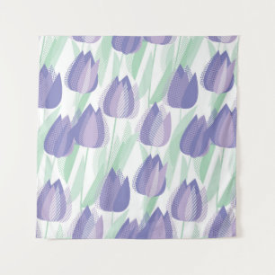 Tulip Design: helle violette Blüte. Wandteppich