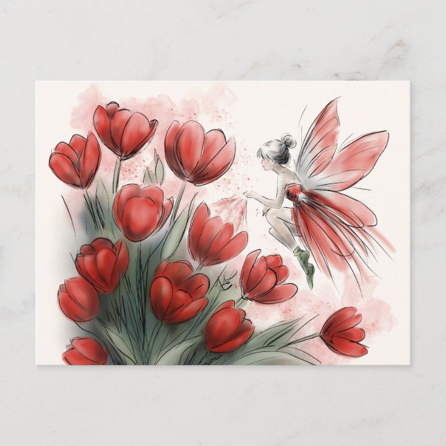 Tulip Fairy Postkarte (Vorderseite)