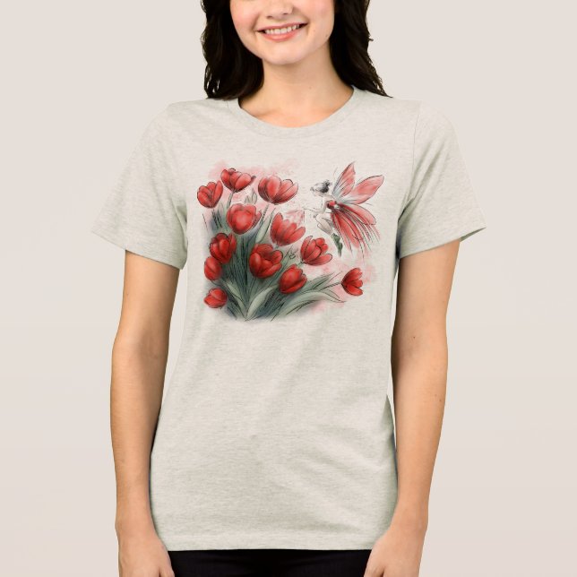 Tulip Fairy Tri-Blend Shirt (Vorderseite)