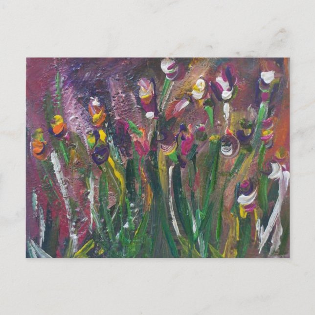 Tulip farbenfrohe Postkarte (Vorderseite)