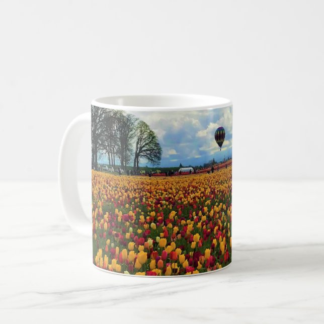 Tulip Farm in Oregon Kaffeetasse (Vorderseite Links)