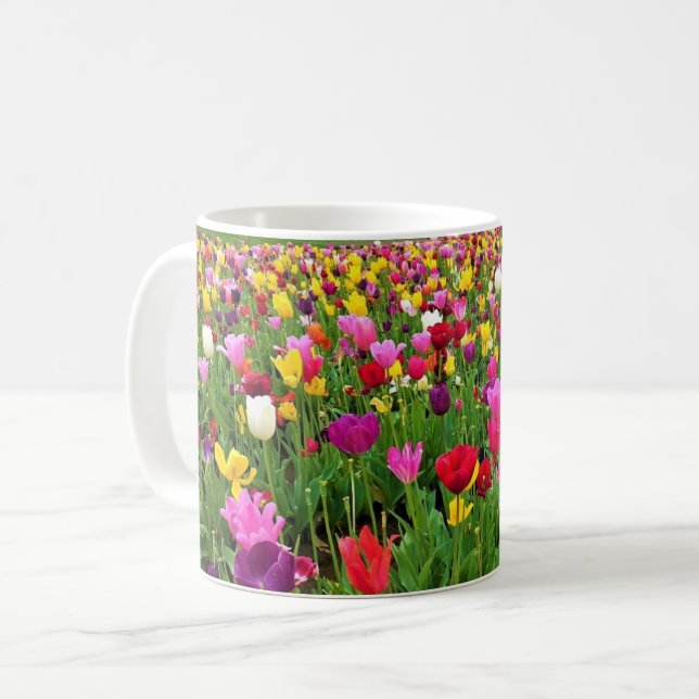 Tulip Field, Oregon Kaffeetasse (Vorderseite Links)