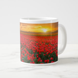 Tulip Fields at Sunset in den Niederlanden Jumbo-Tasse