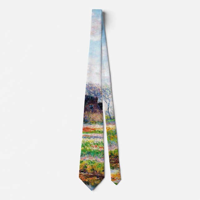 Tulip Fields in den Niederlanden, Monet Krawatte (Vorderseite)